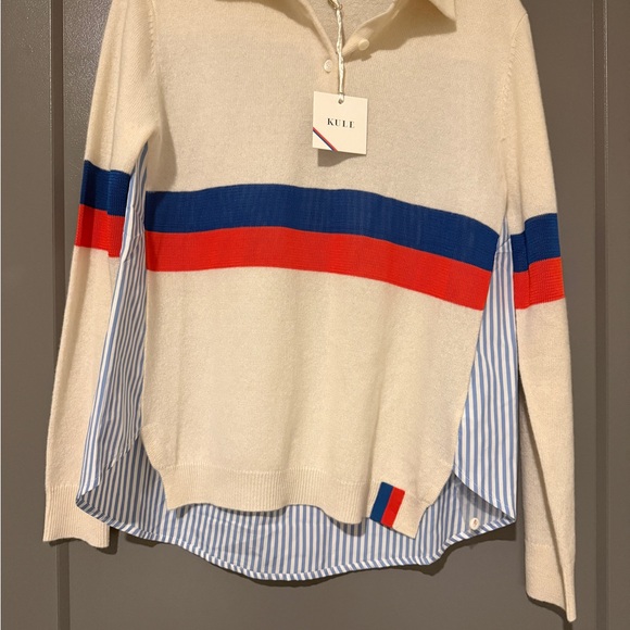 KULE Tops - KULE Cream Sweater with Vibrant Stripes